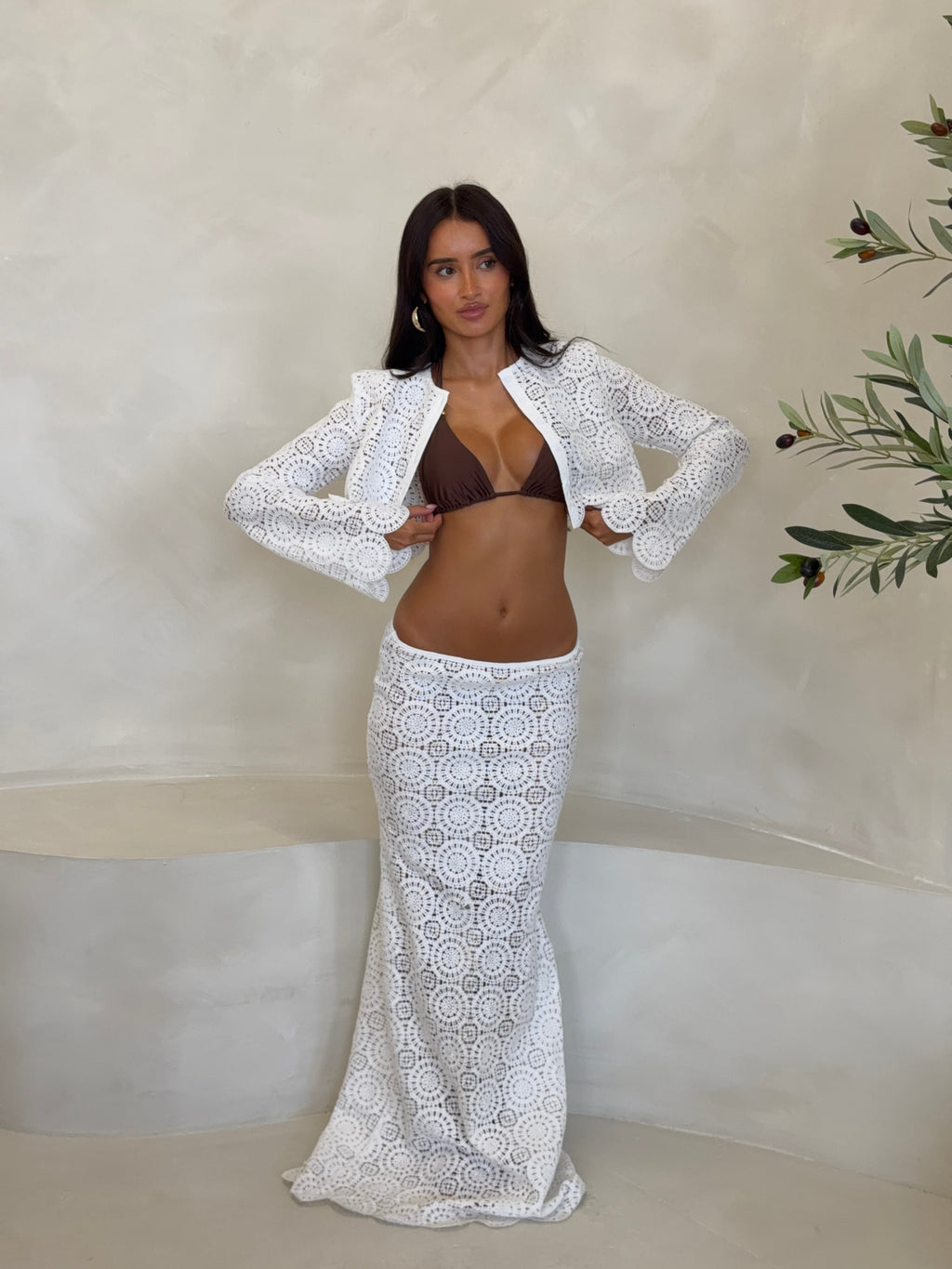 CROCHET BUTTON TOP & MAXI SKIRT