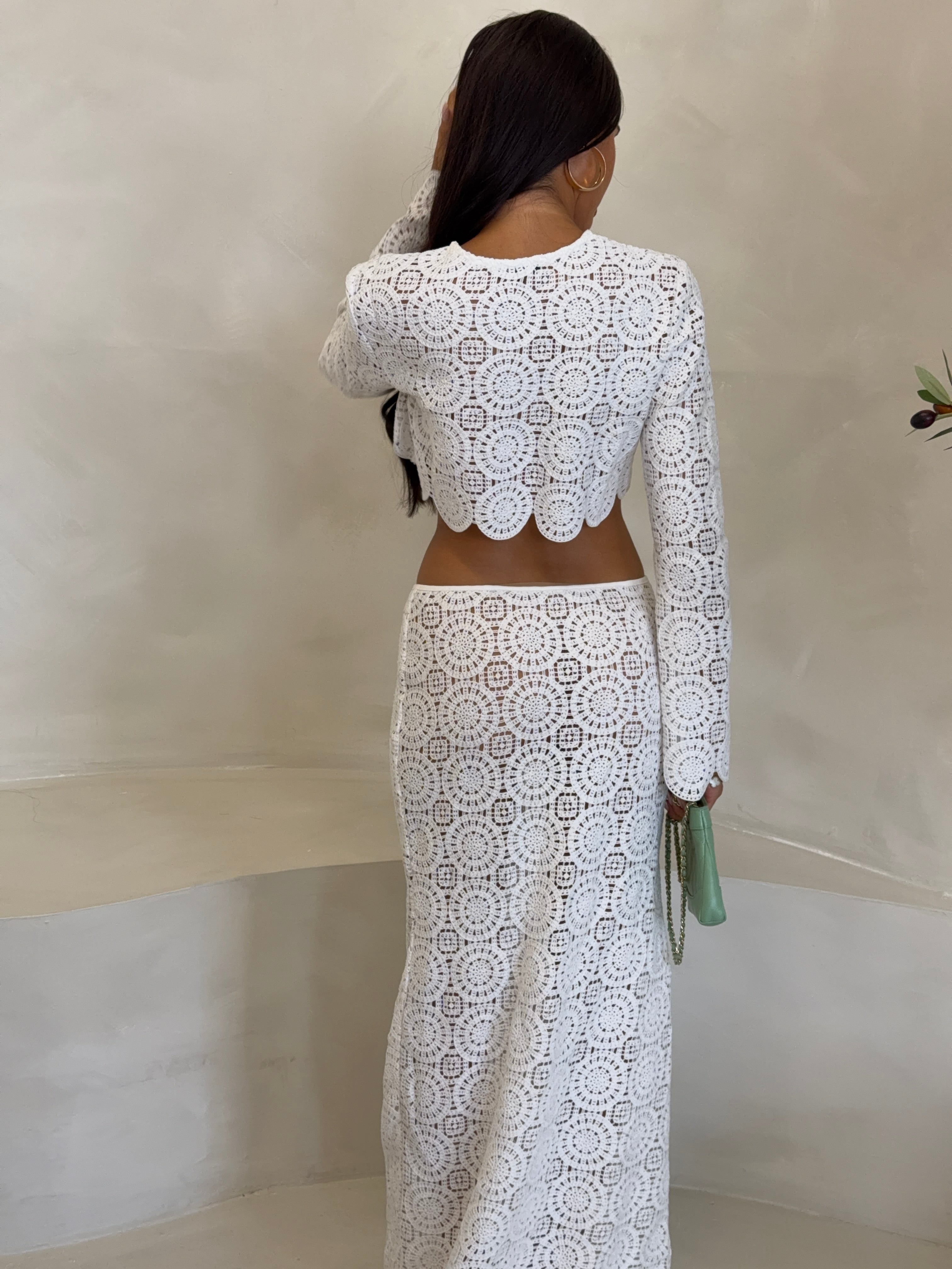 CROCHET BUTTON TOP & MAXI SKIRT