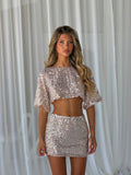 PREMIUM SEQUIN TSHIRT COORD | MINI