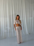 PREMIUM SEQUIN TSHIRT COORD | MAXI
